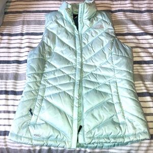 Baby blue North face Vest
